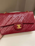 Chanel Vintage Classic Small Double Flap Red Lambskin
