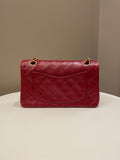 Chanel Vintage Classic Small Double Flap Red Lambskin