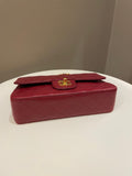 Chanel Vintage Classic Small Double Flap Red Lambskin