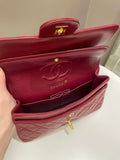 Chanel Vintage Classic Small Double Flap Red Lambskin