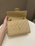 Chanel Vintage Quilted Flap Beige Lambskin