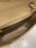 Chanel Vintage Quilted Flap Beige Lambskin