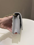 Chanel Gold Cc Classic Wallet on Chain Grey Caviar