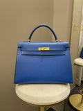 Hermes Kelly Sellier 32 Deep Blue Epsom