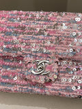 Chanel Quilted Mini Rectangular Flap Bag Pink Sequins