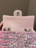 Chanel Quilted Mini Rectangular Flap Bag Pink Sequins