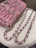Chanel Quilted Mini Rectangular Flap Bag Pink Sequins