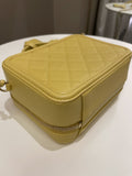 Chanel Filigree Vanity Case Yellow Caviar