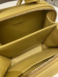 Chanel Filigree Vanity Case Yellow Caviar