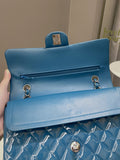 Chanel Classic Quilted Medium Double Flap Turquoise Patent