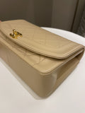 Chanel Vintage Quilted Diana Flap Bag Beige Lambskin