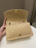 Chanel Vintage Quilted Diana Flap Bag Beige Lambskin