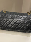 Chanel Shiva Easy Flap Black Iridescent Leather