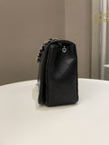 Chanel Vintage Quilted Full Flap Bag Black Lambskin