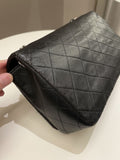 Chanel Vintage Quilted Full Flap Bag Black Lambskin