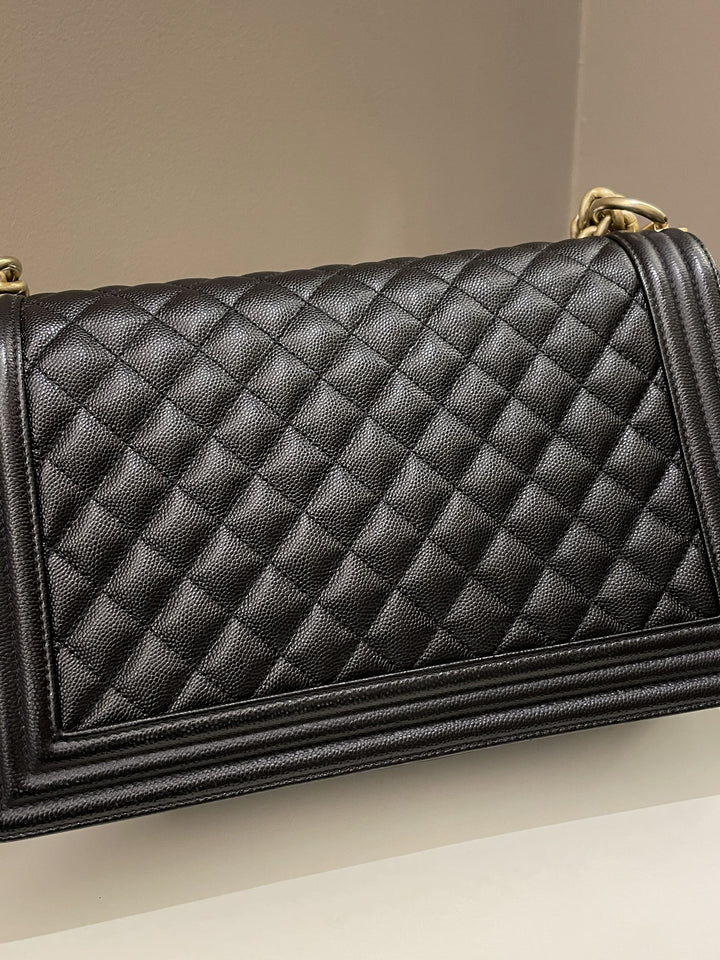 Chanel Quilted New Medium Boy Black Caviar