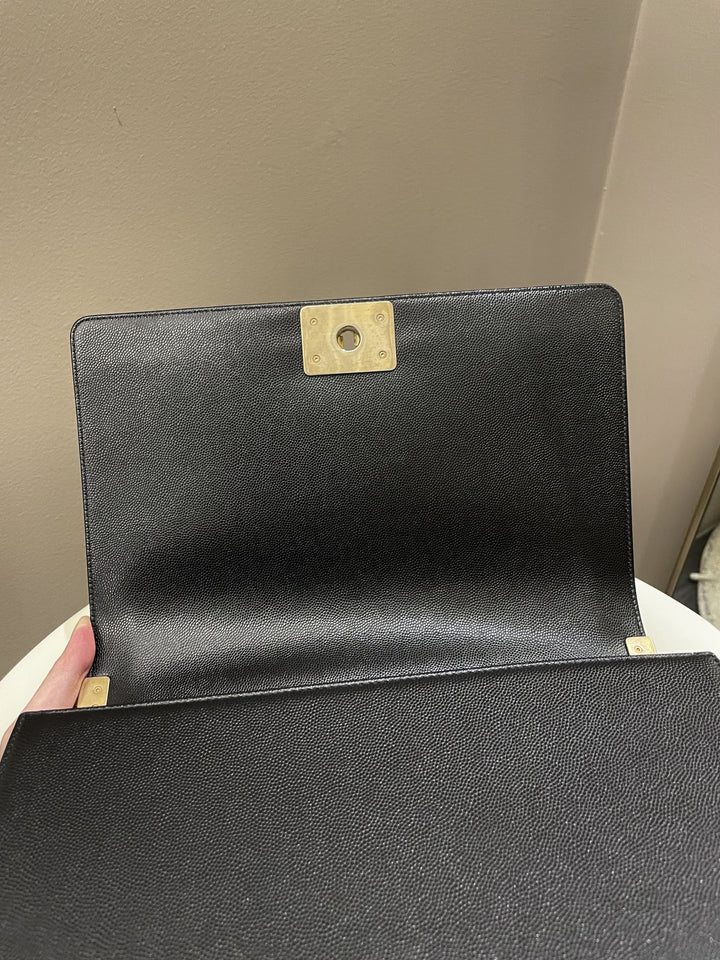 Chanel Quilted New Medium Boy Black Caviar