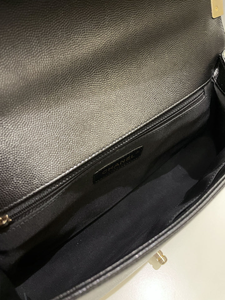 Chanel Quilted New Medium Boy Black Caviar