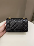 Chanel 2.55 Quilted Mini Reissue Black Aged Calfskin
