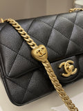 Chanel 23P Sweet Heart Flap Black Caviar