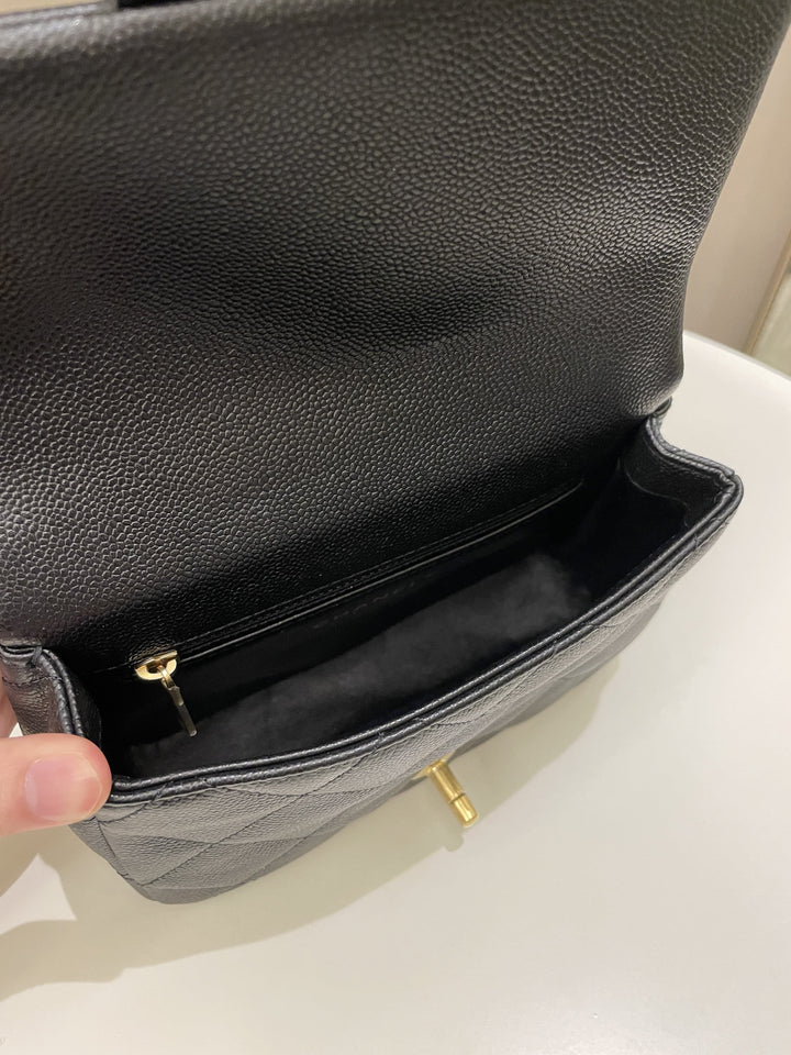 Chanel 23P Sweet Heart Flap Black Caviar