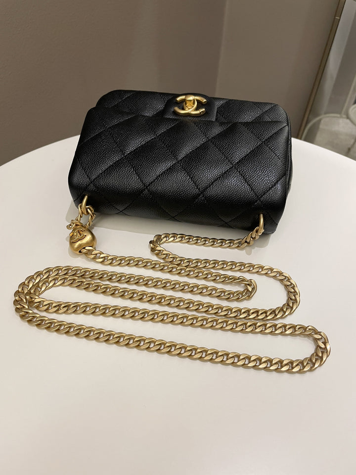 Chanel 23P Sweet Heart Flap Black Caviar