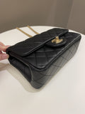 Chanel 23S Camilla Crush Quilted Mini Rectangular Black Stiff Lambskin