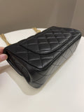 Chanel 23S Camilla Crush Quilted Mini Rectangular Black Stiff Lambskin