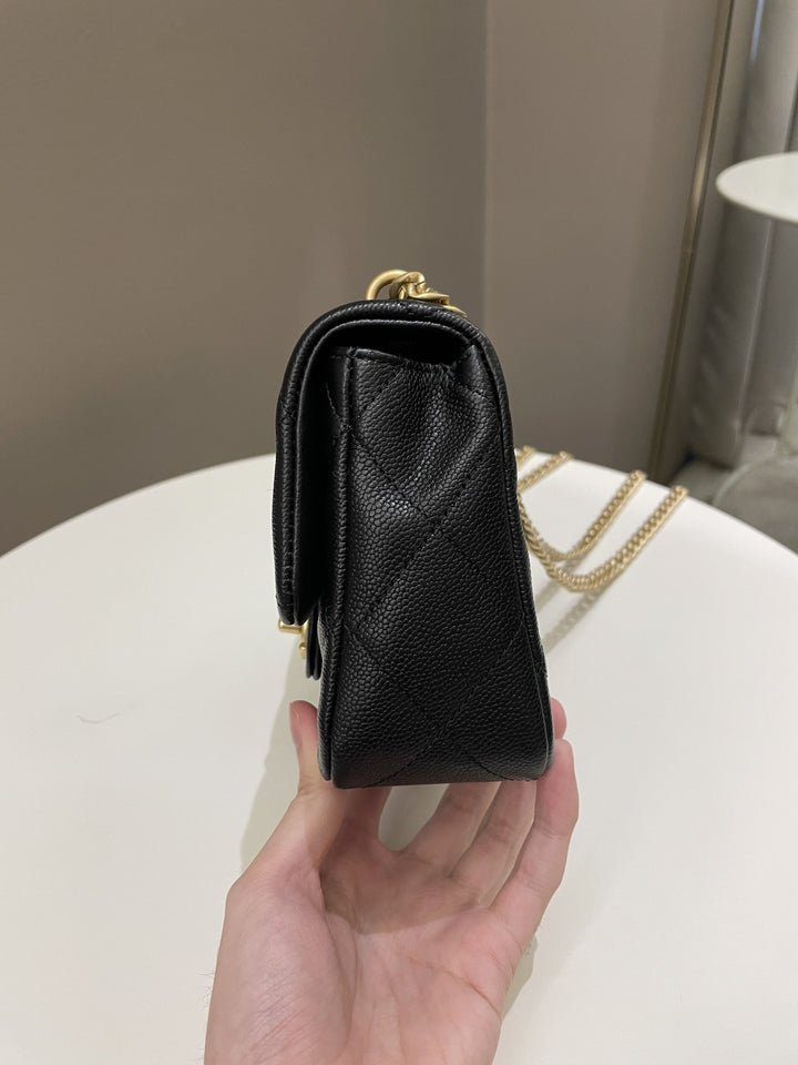 Chanel 23P Sweet Heart Flap Black Caviar