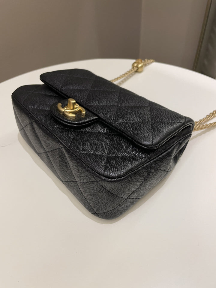 Chanel 23P Sweet Heart Flap Black Caviar