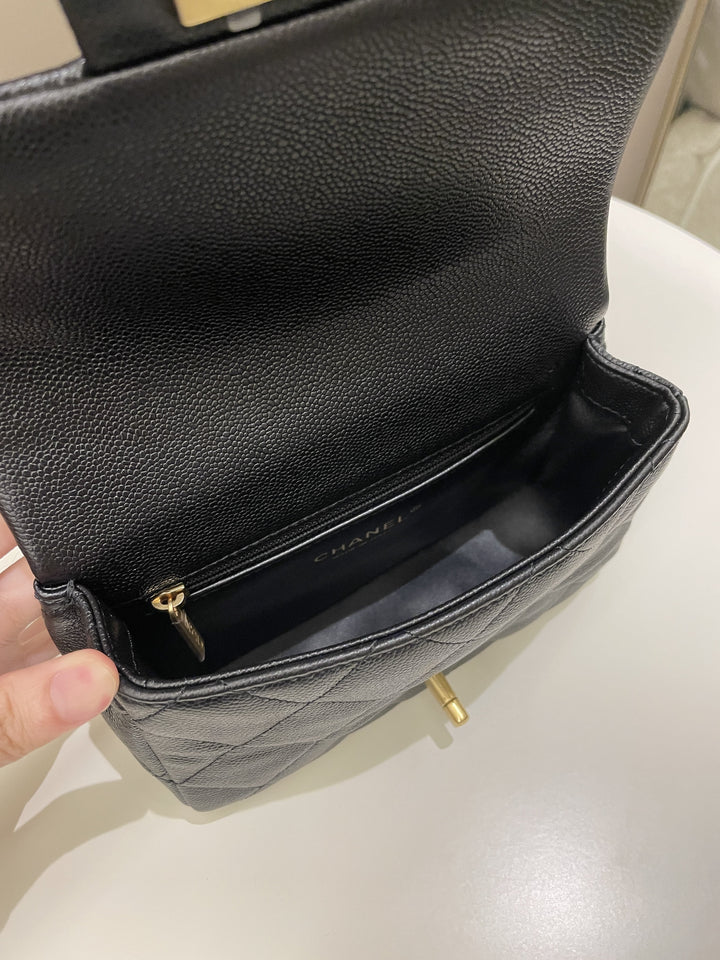 Chanel 23P Sweet Heart Flap Black Caviar