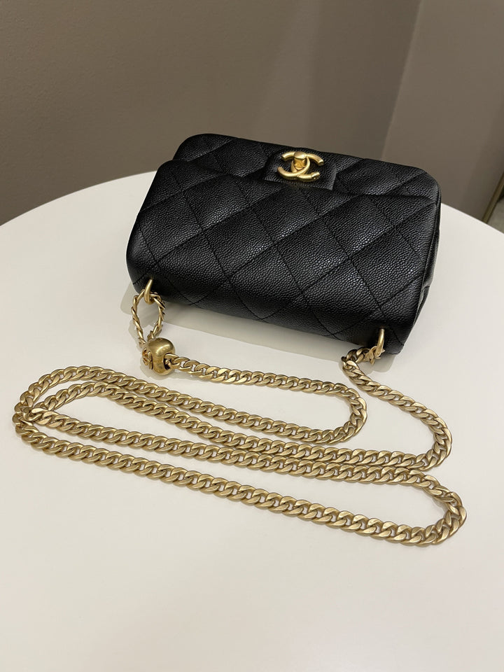Chanel 23P Sweet Heart Flap Black Caviar