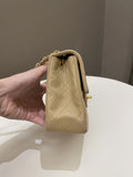 Chanel Vintage Classic Quilted Mini Square Beige Lambskin
