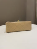 Chanel Vintage Classic Quilted Mini Square Beige Lambskin