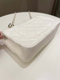 Chanel Pearl Crush Quilted Mini Rectangular Ivory Stiff Lambskin