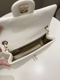 Chanel Pearl Crush Quilted Mini Rectangular Ivory Stiff Lambskin