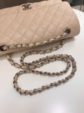 Chanel Classic Quilted Medium Double Flap Beige Caviar