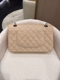 Chanel Classic Quilted Medium Double Flap Beige Caviar