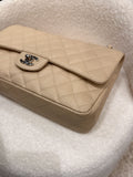 Chanel Classic Quilted Medium Double Flap Beige Caviar