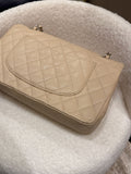 Chanel Classic Quilted Medium Double Flap Beige Caviar