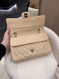 Chanel Classic Quilted Medium Double Flap Beige Caviar