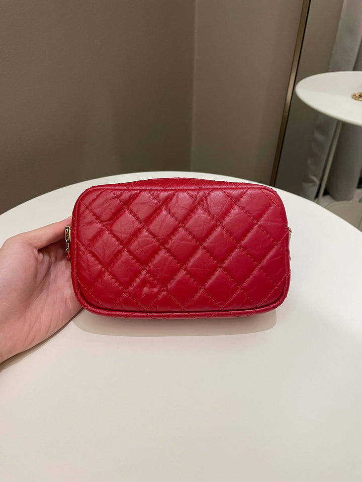 Chanel Quilted 2.55 Reissue Camera Bag Red Aged Calfskin
