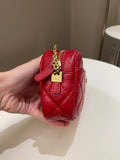 Chanel Quilted 2.55 Reissue Camera Bag Red Aged Calfskin