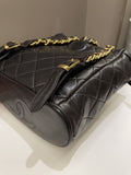 Chanel Quilted Vintage Duma Cc Backpack Brown Lambskin
