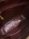Chanel Vintage Camera Bag Tassle Burgundy Caviar