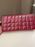 Chanel Chocolate Bar Flap Dark Red Lambskin