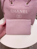 Chanel 22B Deauville Shopper Tote Sweet Pink