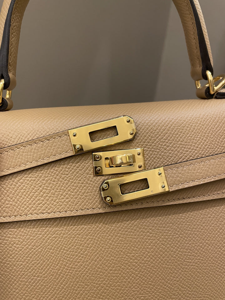 Hermes Kelly Sellier 25 Chai Epsom