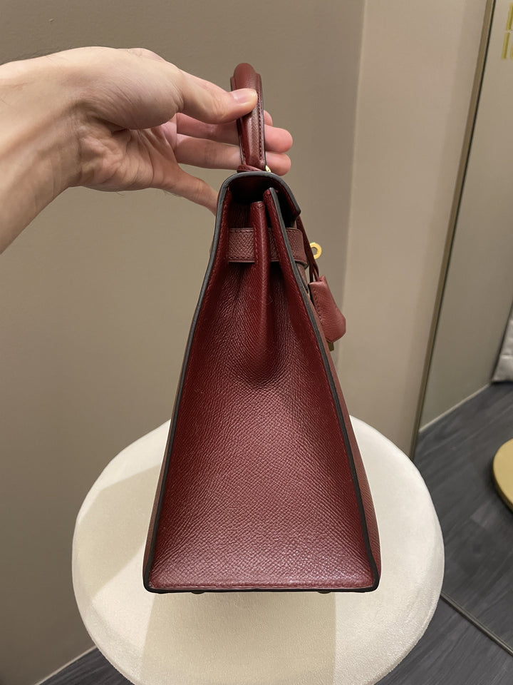 Hermes Kelly Sellier 28 Rouge H Epsom