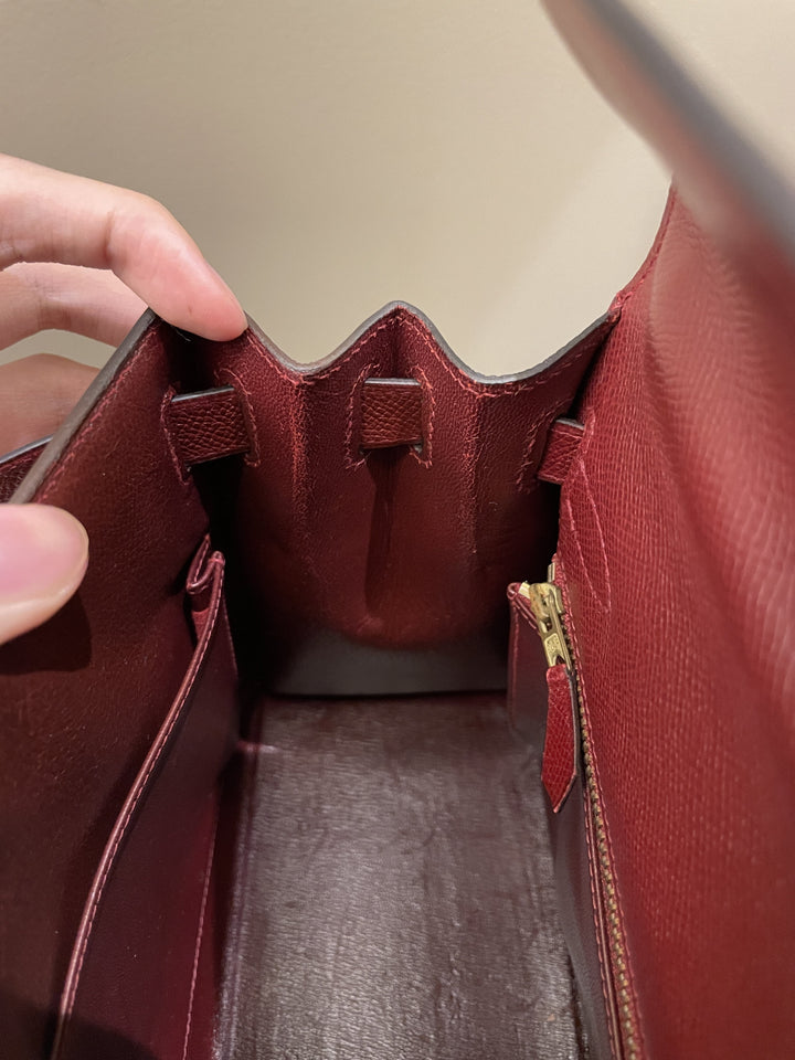 Hermes Kelly Sellier 28 Rouge H Epsom